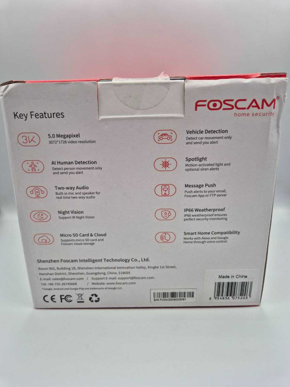 Cameră de supraveghere Foscam 3K/5MP / Garanție 12 luni Cod 82198