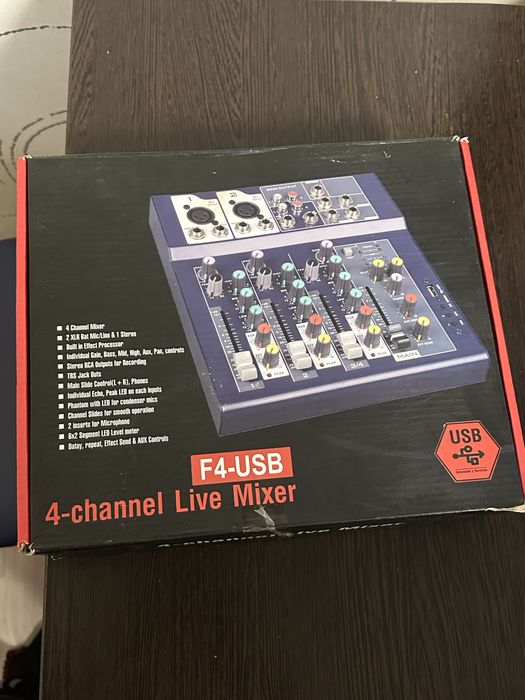 4 channel live mixer микшер акустическая система