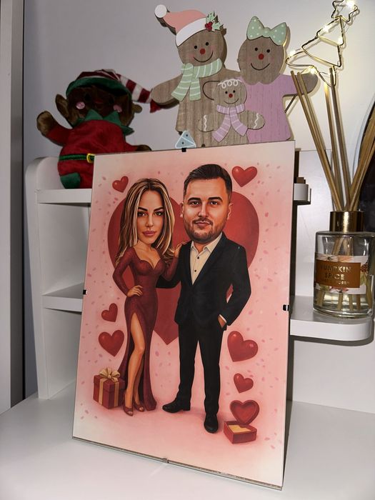 Caricatura Personalizata Inramata