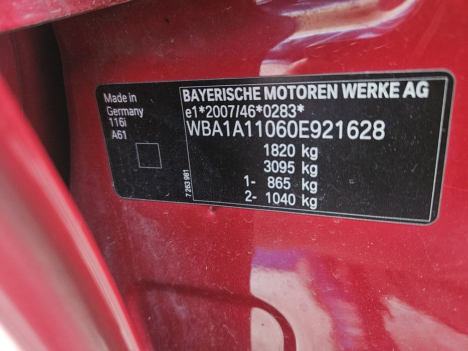 Bmw f20 1.6 benzina 2013