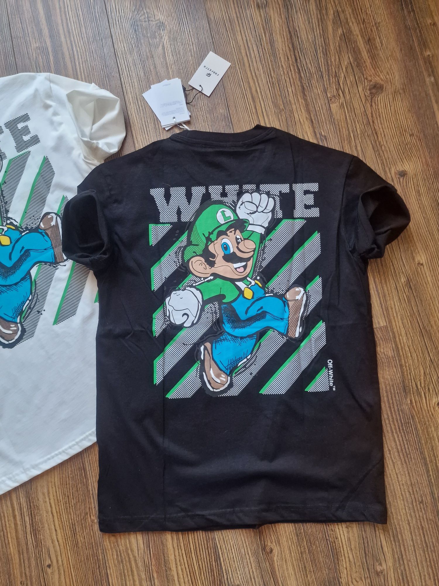 Страхотна мъжка тениска OFF WHITE & MARIO размер S M L XL