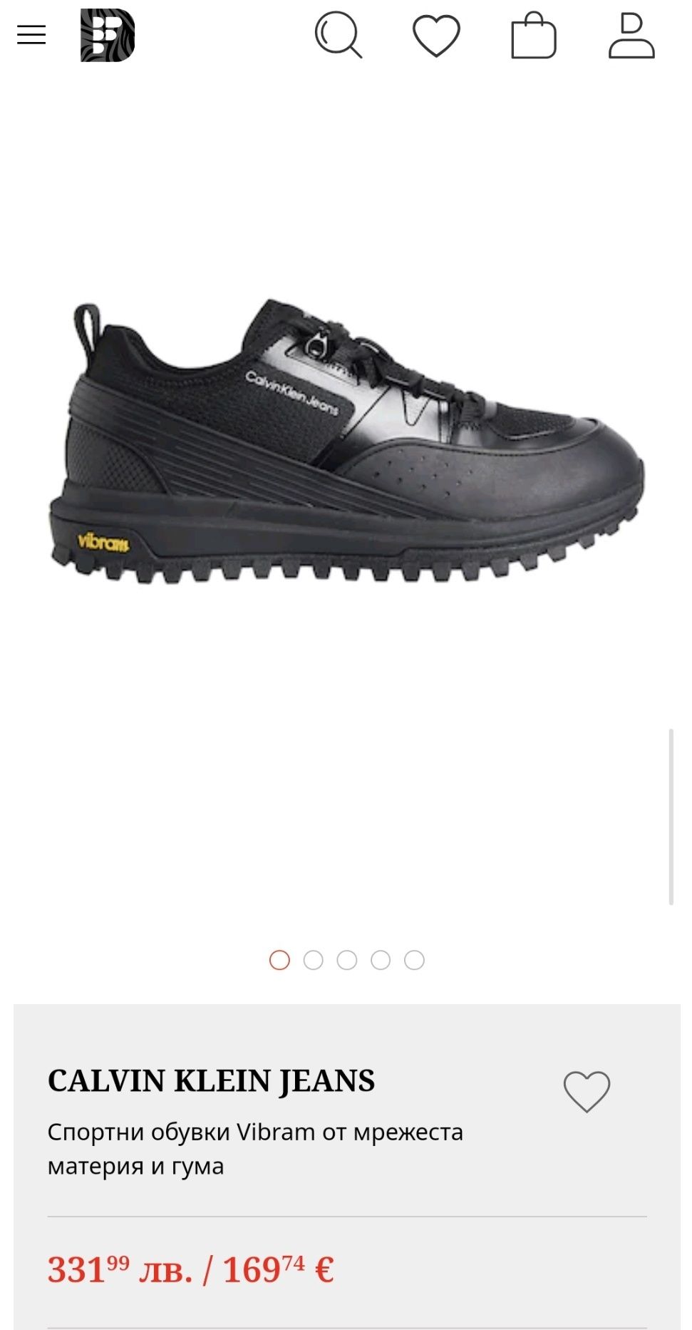 Calvin Klein  Vibram  Оригинални мъжки обувки