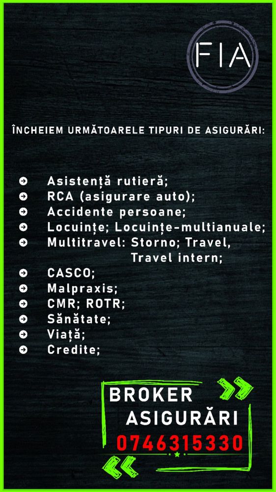 ASIGURARI: RCA, CASCO, Viata, Storno, Travel etc.