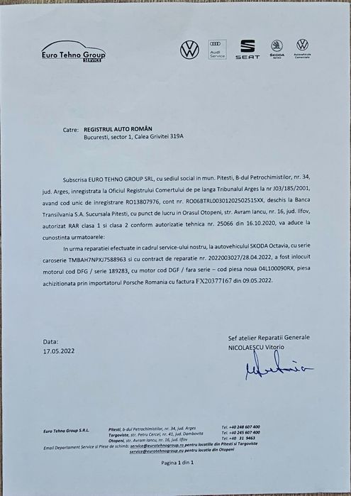 Skoda superb, motor schimbat in 2022 la 89000km