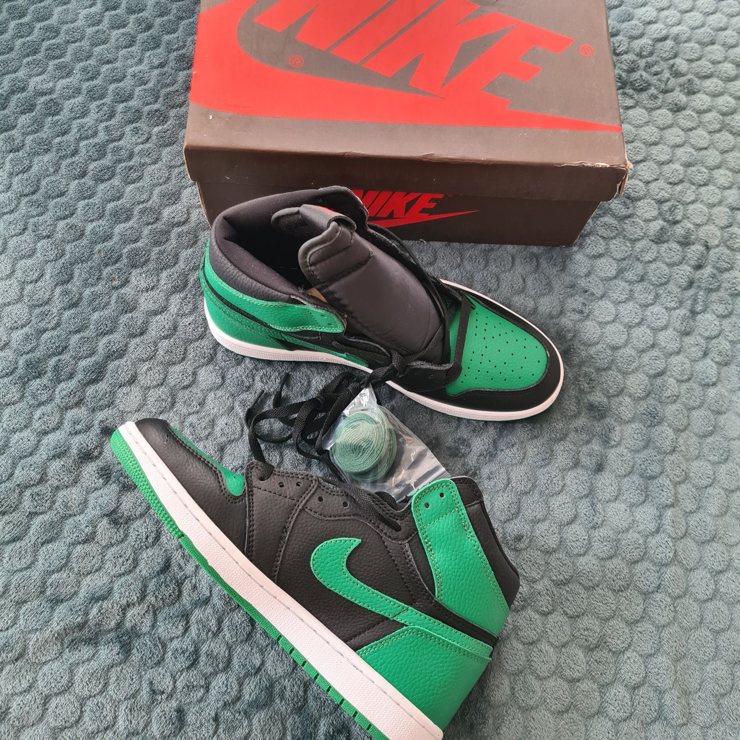 Jordan 1 High Pine Green Black - piele naturala, cutie/39-45