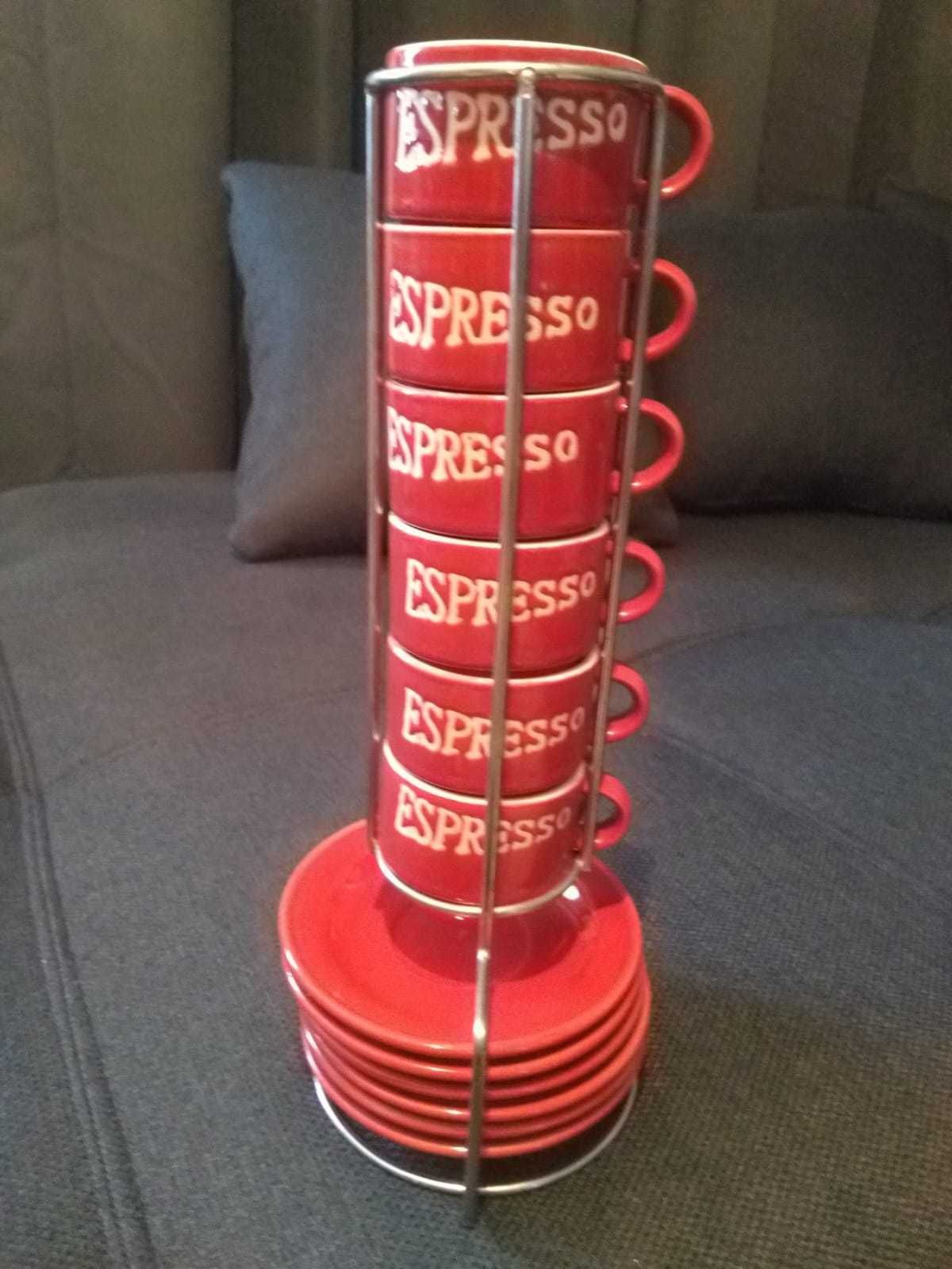 Set cesti Espresso cu suport