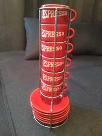 Set cesti Espresso cu suport