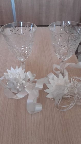 Ниски кристални сватбени чаши