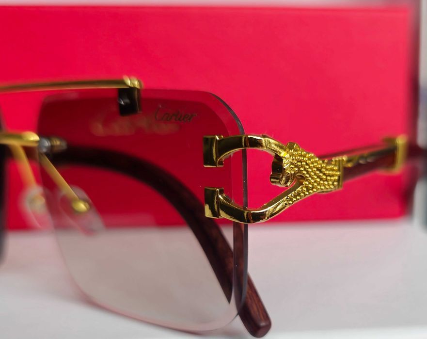 Ochelari de soare Cartier Leopard Green