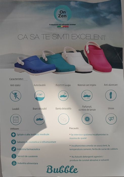 Saboti autoclavabili On Zen Bubble - mărime 39-40