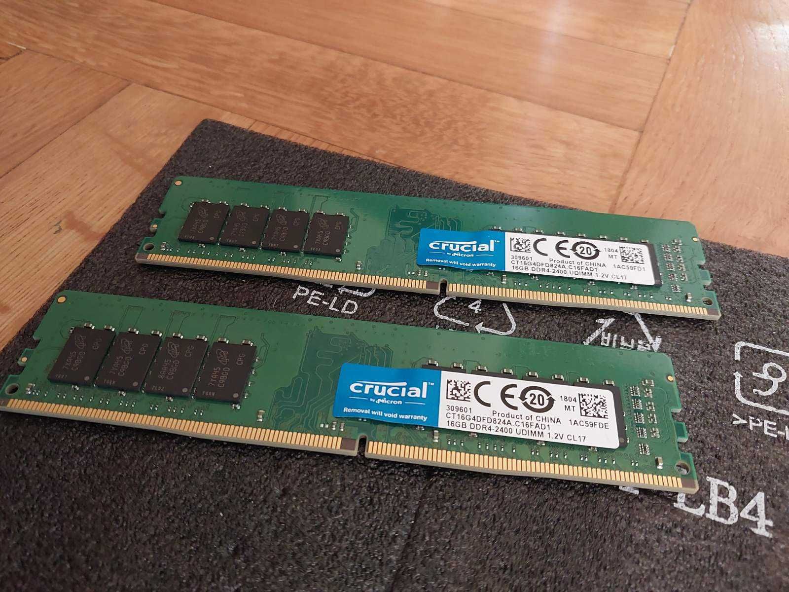 32GB DDR4 2400Mhz - Mushkin Blackline Frostbyte, Crucial