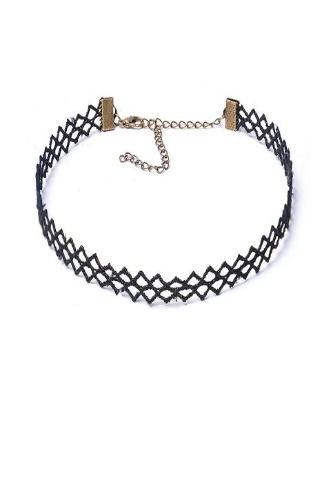 Choker Mystyle Fashion Black Mesh - Black Delux