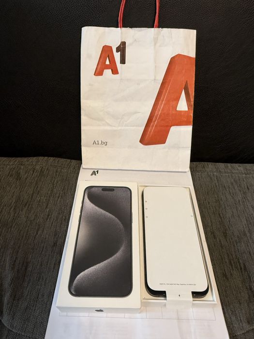 КАТО НОВ 256GB iPhone 15 Pro Max A1 Гаранция 2025г. Black / Черен