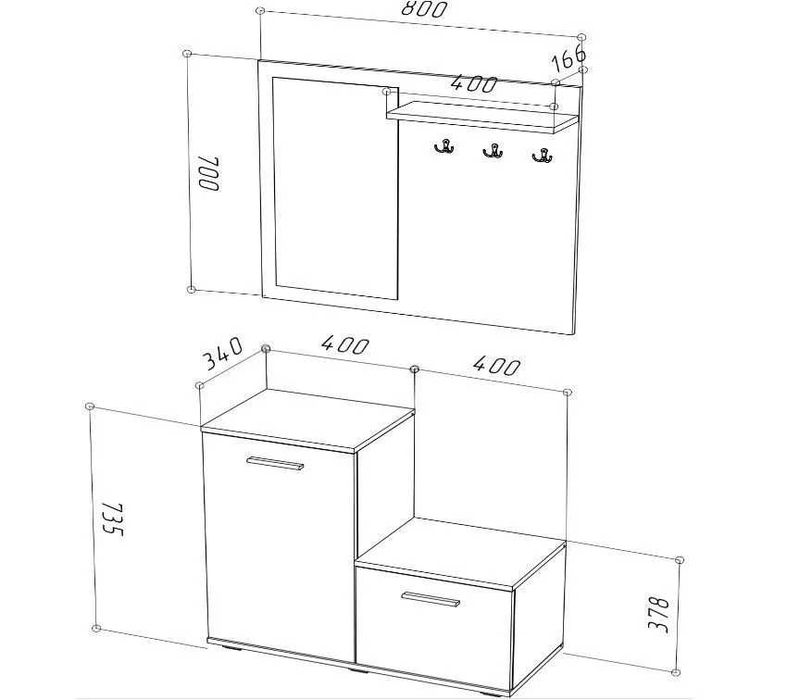 Прихожая  YANA ECO MEBEL — стиль, компактность и функциональность!