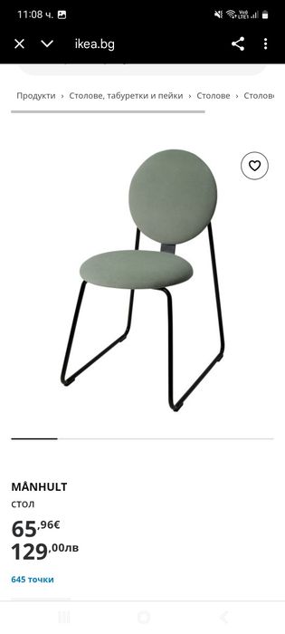 Разпродажба на столове,кресла,табуретк Ikeaи