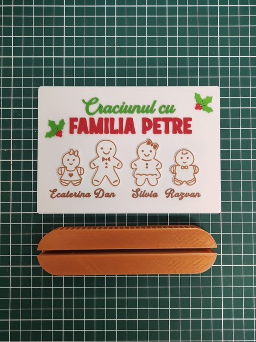 Decoratiune placuta personalizabila printata 3D