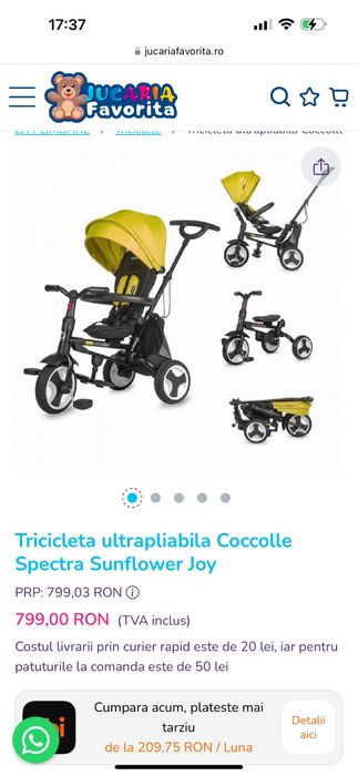 Tricicleta Spectra Yellow