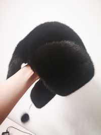 Норковая женская шапка ушанка