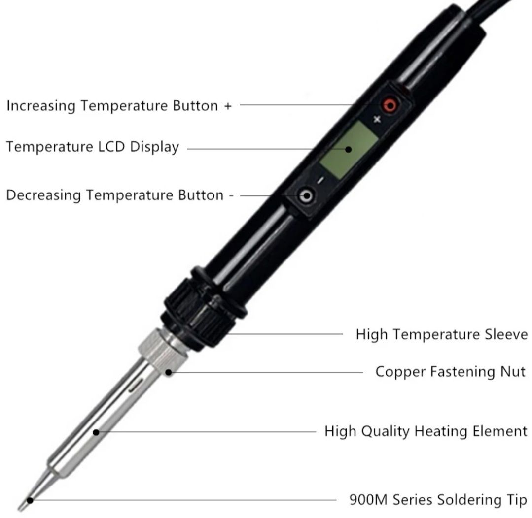 Професионален поялник 80w с електронно реулиране на температурата