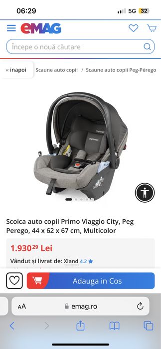 Scoica auto peg perego