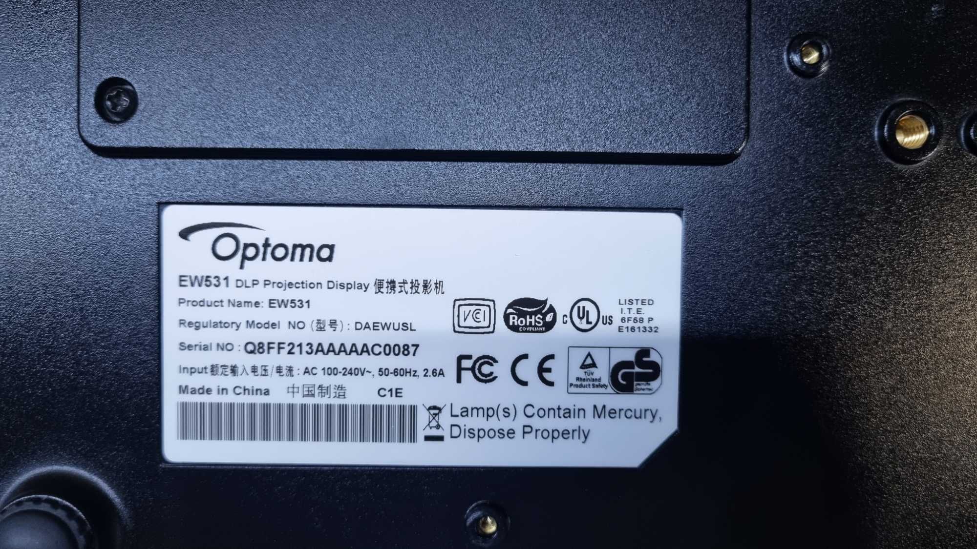 Videoproiector OPTOMA EW531 DLP 1280x800/ 3D/ HDMI / 2800 lumeni