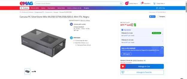 Carcasa PC ITX SilverStone Milo ML05B