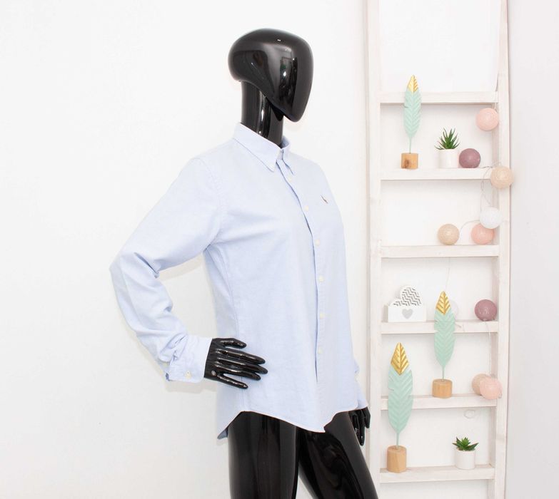 RALPH LAUREN оригинална дамска риза Slim Fit памук синя лого 10 р-р М