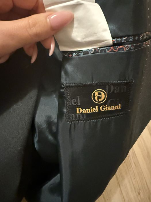 Тъмно зелен мъжки костюм от 3 части Daniel Gianni L-XL