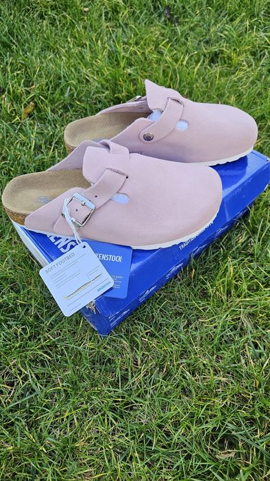 Papuci birkenstock roz piele, size 38 new