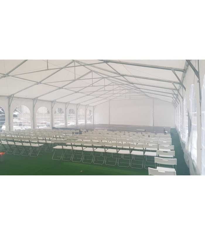 CORT Evenimente 10x20m PROFESSIONAL XXL, PVC alb, Nou, CORTURI24.RO