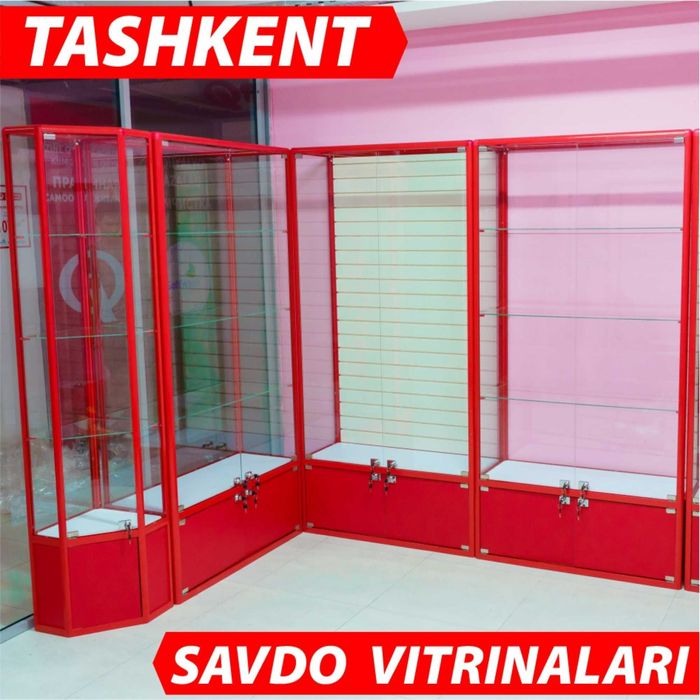 Oynaly prilavkalar, Акция, savdo uskunalari vitrinalar stellajlar