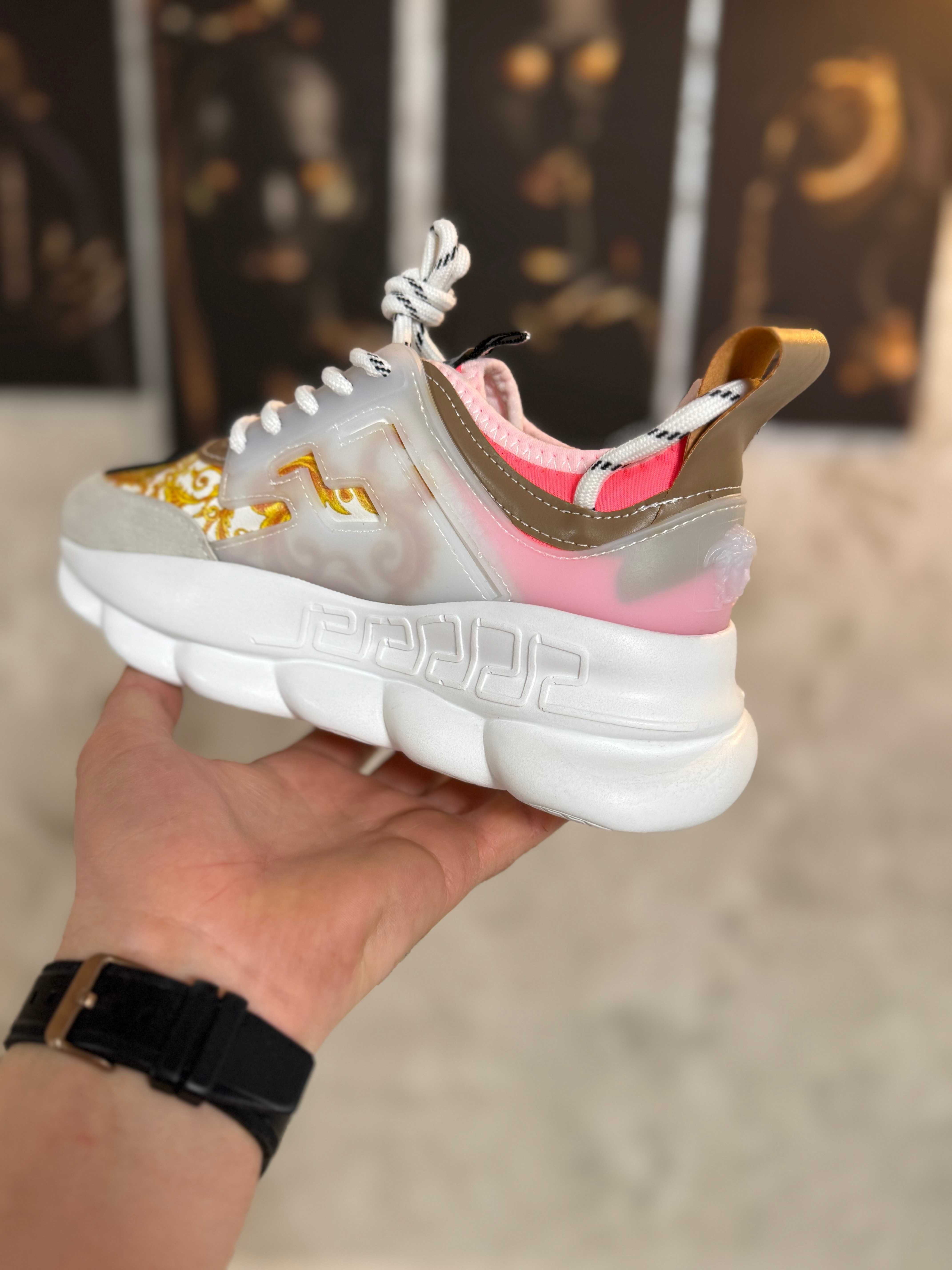 Adidasi Dama Versace Chain Reaction Pink!