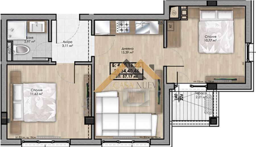 Продава се Тристаен апартамент в София, Овча купел - 67 кв.м за 2214 €/кв.м - Снимка #1