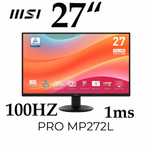 Монитор 27" MSI PRO MP272L, 100Hz, IPS, FHD