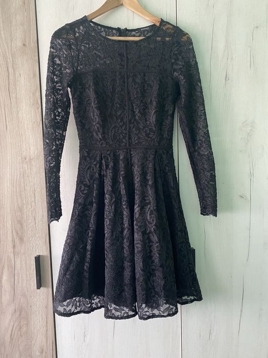 Черна официална рокля с бродерия Orsay