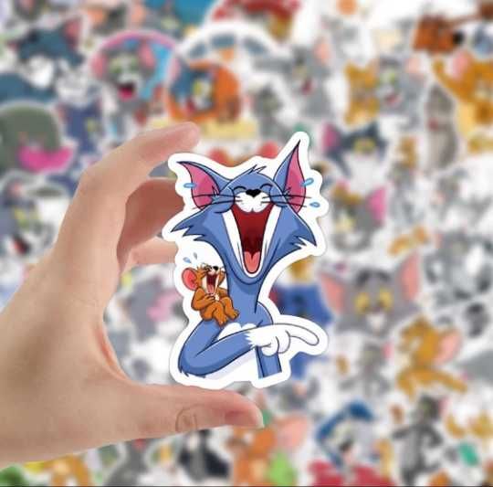 Set Stickere Tom și Jerry / Abtibilduri 50 bucati Waterproof