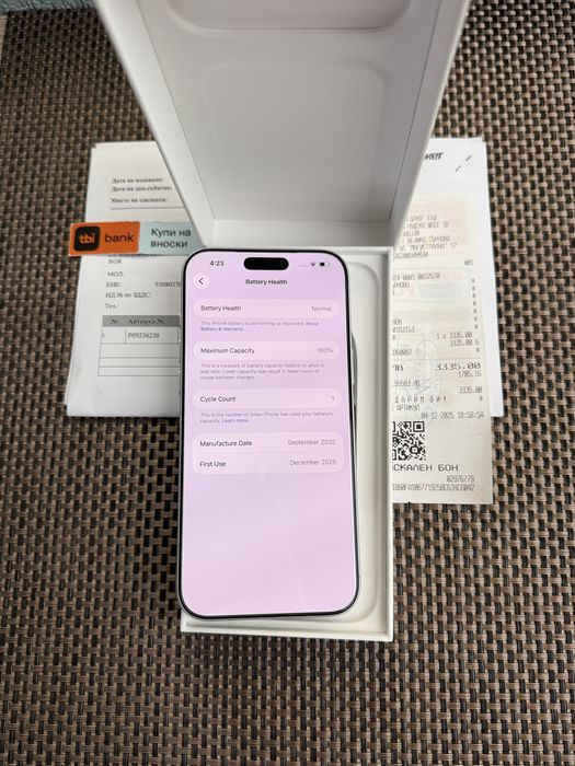 512!*НОВ*iPhone 17 Pro Max *Silver айфон 17 про макс бял 512