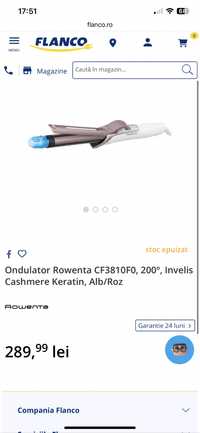 Ondulator cu abur si keratina Rowenta CF3810 nou