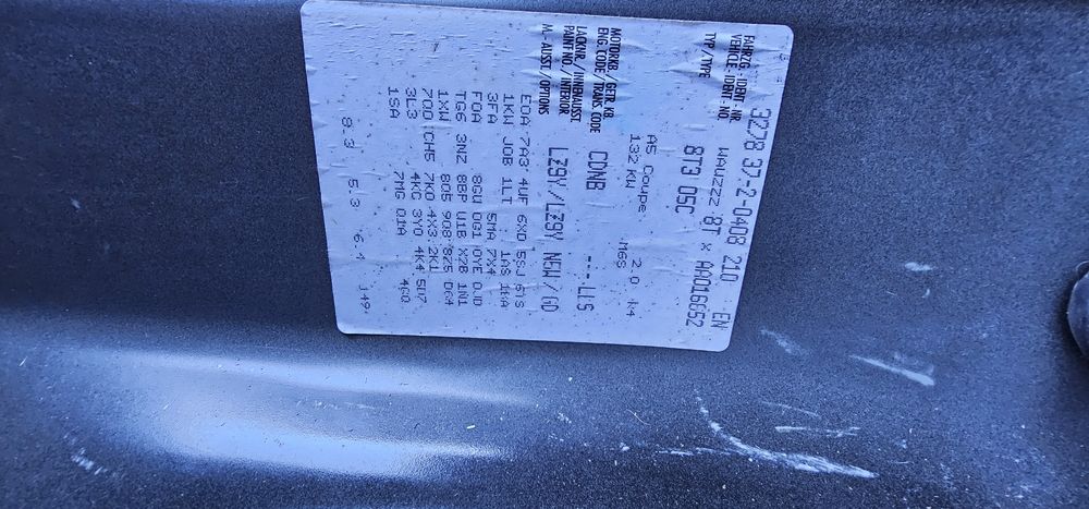 Motor 2.0 TFSI AUDI A5/A4/Q5/A6 COD CDNB/CDNC Anexe Turbo Kit injecție