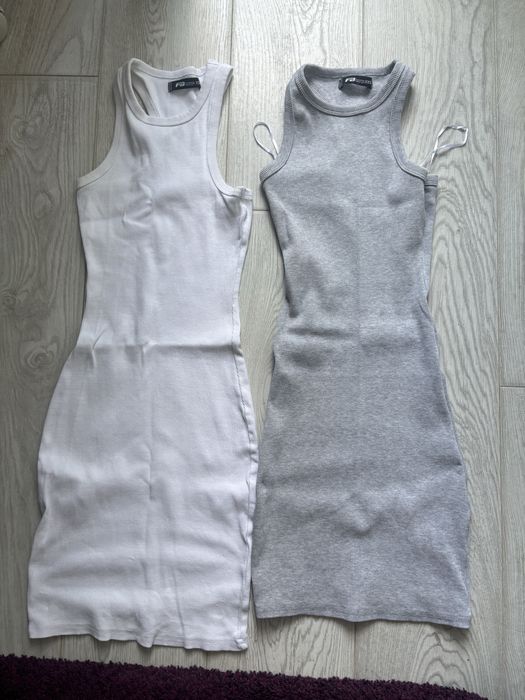 Рокля в бяло и сиво