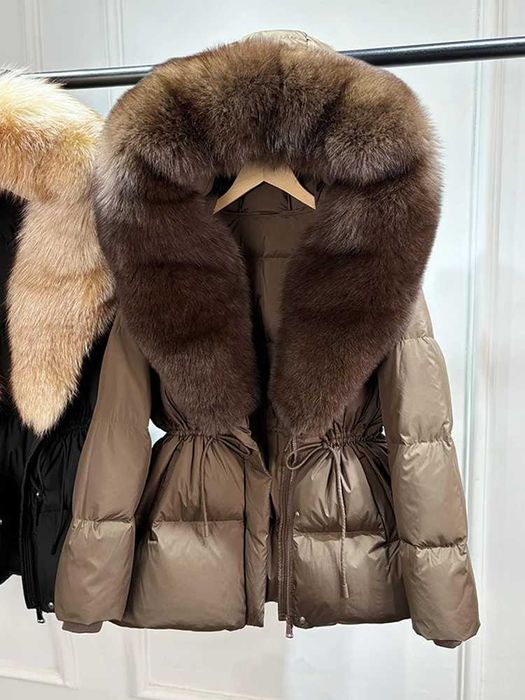 Дамско Яке Естествен Косъм NL СAP BRW