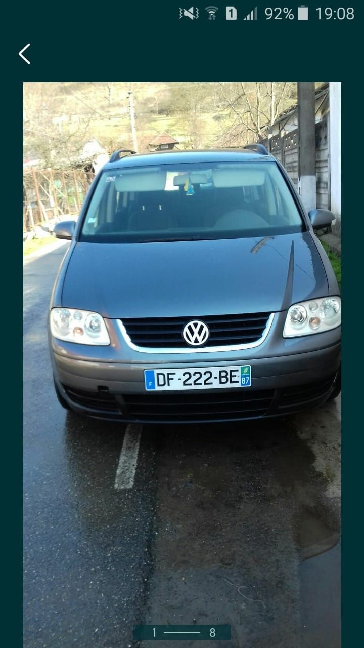 Vw touran 1.9 tdi 105 cai 6 trepte 7 locuri recent adus din franta