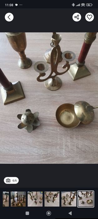 Месингови свещници 20лв/бр