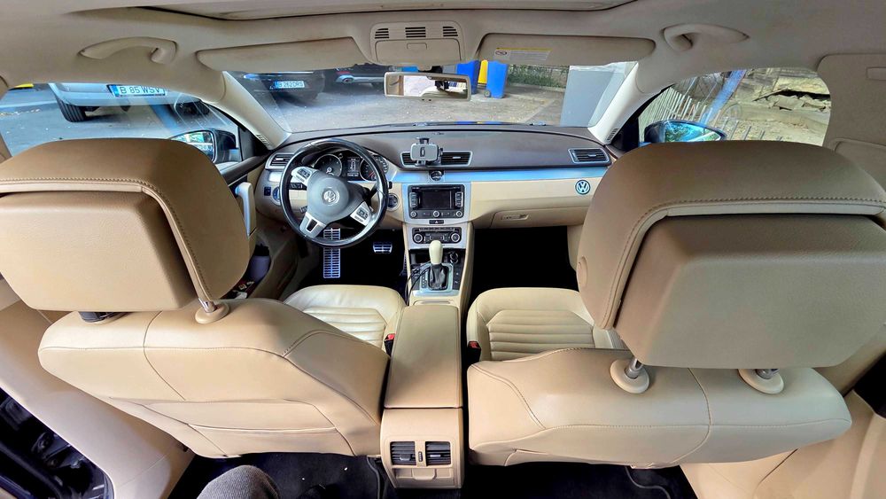 VW Passat B7, DSG, 140 CP, piele crem