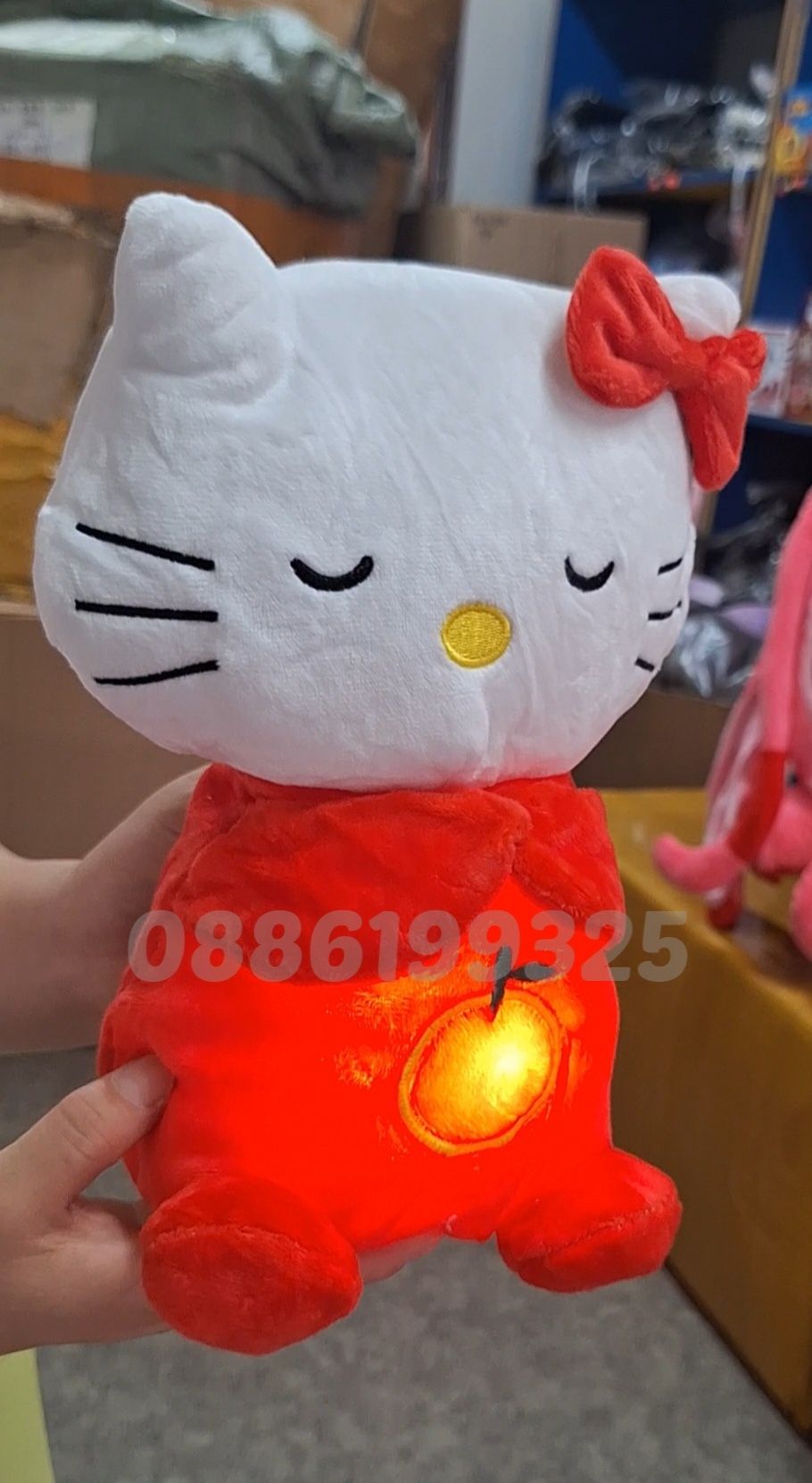 Плюшена Дишаща играчка Hello Kitty, 30см Дишаща плюшена играчка