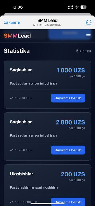 SMM Instagram nakrutka 1,000 dan million gacha