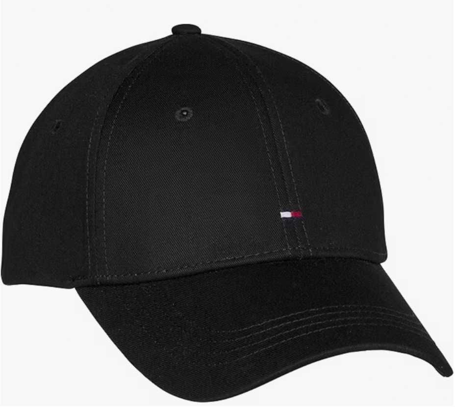 Черна памучна шапка на Tommy Hilfiger / baseball cap