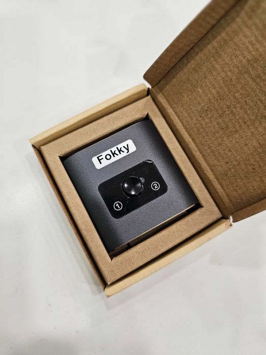 Fokky HDMI Switch/Splitter 4K 60Hz – двуканален алуминиев HDMI адаптер