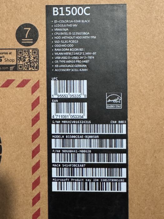 Asus ExpertBook B1 i5 windows 10 pro2022