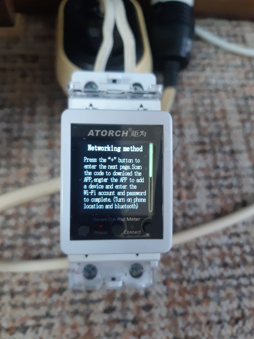 100A Двутарифен WiFi смарт електромер с TFT LCD дисплей | Предпазител